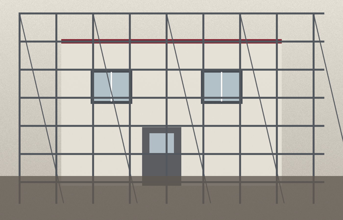 Beispielabbildung für Gerüstbau an einer Fassade